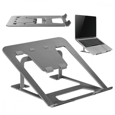 Podstawka pod laptop aluminiowa Ergo Office ER-416G Szara Podstawka pod laptop aluminiowa Ergo Office ER-416G Szara