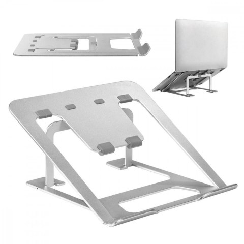 Podstawka pod laptop aluminiowa Ergo Office ER-416S Srebrna Podstawka pod laptop aluminiowa Ergo Office ER-416S Srebrna