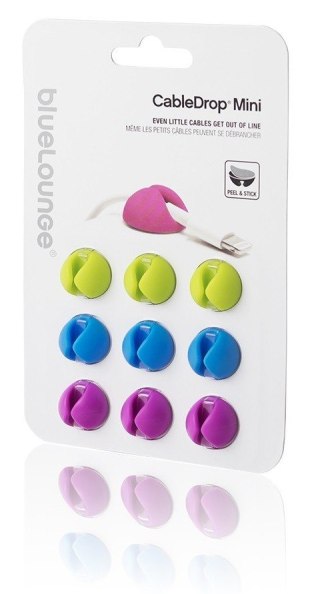 CableDrop mini uchwyty na kabel 9 szt. jaskrawe