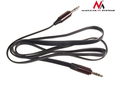 Przewód jack 3.5mm, płaski 1m, metalowy wtyk, MCTV-694 B Czarny Przewód jack 3.5mm, płaski 1m, metalowy wtyk, MCTV-694 B Czarny