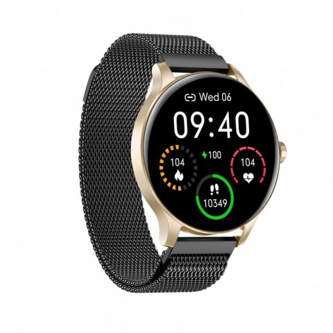 Smartwatch Classy złoto-czarny stalowy Smartwatch Classy złoto-czarny stalowy