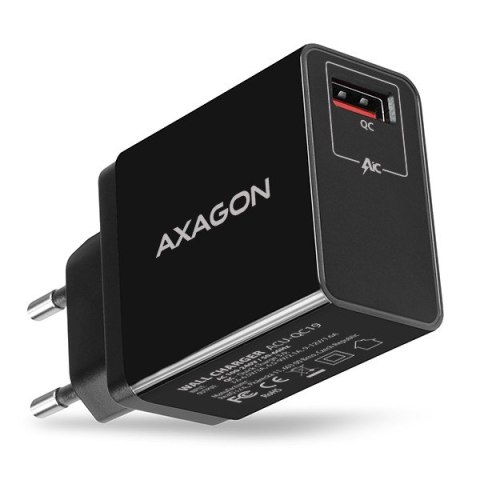 ACU-QC19 Ładowarka sieciowa, QC 19W, 1x port USB-A, QC3.0/AFC/FCP/SMART, czarna ACU-QC19 Ładowarka sieciowa, QC 19W, 1x port USB-A, QC3.0/AFC/FCP/SMART, czarna