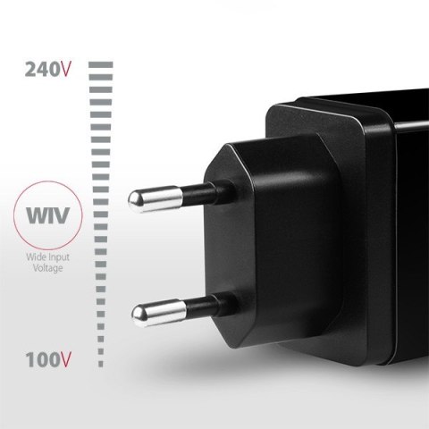 ACU-QC19 Ładowarka sieciowa, QC 19W, 1x port USB-A, QC3.0/AFC/FCP/SMART, czarna ACU-QC19 Ładowarka sieciowa, QC 19W, 1x port USB-A, QC3.0/AFC/FCP/SMART, czarna