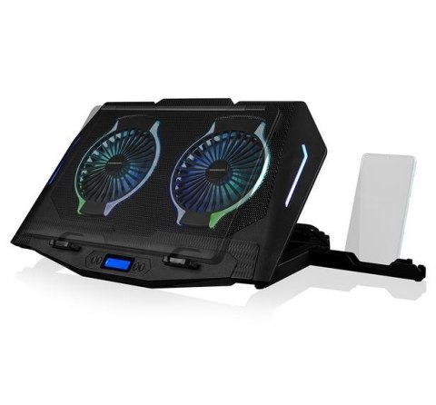 Podstawka chłodząca pod laptopa CF21 RGB SILENT FAN Czarna Podstawka chłodząca pod laptopa CF21 RGB SILENT FAN Czarna