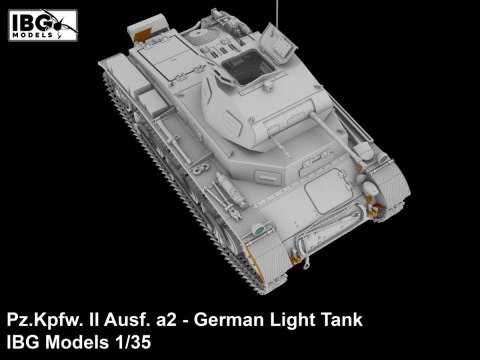 Model plastikowy Pz.Kpfw II Ausf. a2 niemiecki czołg lekki 1/35 Model plastikowy Pz.Kpfw II Ausf. a2 niemiecki czołg lekki 1/35