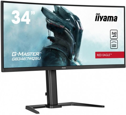 Monitor 34 cale G-MASTER GB3467WQSU-B5 VA,UWQHD,165HZ,HAS(15cm),1500R,4xUSB Monitor 34 cale G-MASTER GB3467WQSU-B5 VA,UWQHD,165HZ,HAS(15cm),1500R,4xUSB